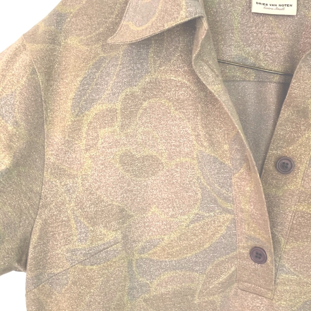 Dries Van Noten oversized shirt dress with collar